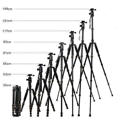 ZOMEI Z699 Magnesium Aluminiumlegierung Reise Kamera Stativ mit Kugelkopf für Canon, Sony, DSLR – Bild 4