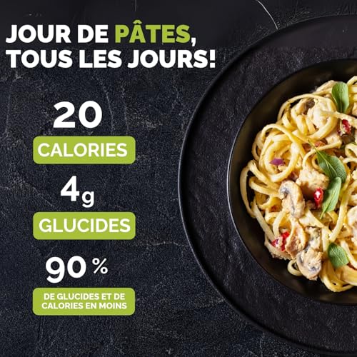 Image of Palmini Linguine Hearts of Palm Pasta | Low Carb (4g Net Carbs), Low Calorie (20 Cal), Keto, Gluten Free, Vegan, Non-GMO | Healthy Plant-Based Noodles | As Seen on Shark Tank | 12oz Pack of 3