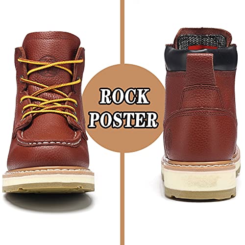 Work Boots for Men, 6" Soft/Composite Toe Slip Resistant Puncture-proof EH Moc Toe Men's Work Boots2