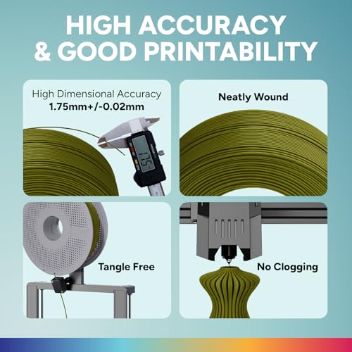 Image of OVERTURE High Speed Refill PLA 1.75mm Filament, 1kg Olive Green