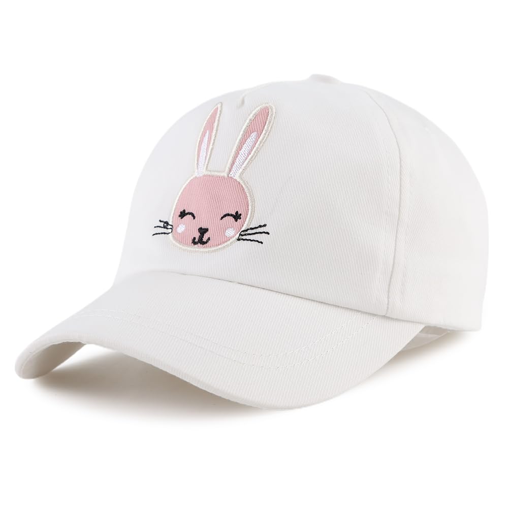 XIAOHAWANG Coton Enfant Casquette Broderie Ours Lapin Chapeau pour Bébé Fille Garçon Chapeaux De Soleil 6 Mois-10 Ans - 1