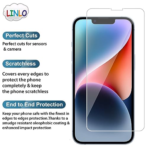 Image of Tempered Glass Screen Protector Compatible for Apple iPhone 14 Max with Full Screen Coverage; Except Edges and Easy Installation Kit(Transparent), Pack of 1