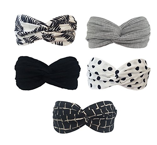 5 Pack Headbands Headwrap Hair Band Hair Care Elastics Hair Accessories For Women Girl (F66)