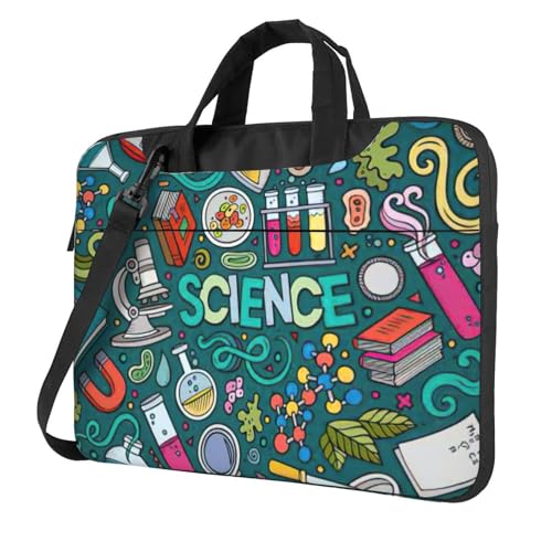 Bolsa para laptop antiarañazos con diseño científico y correa ergonómica