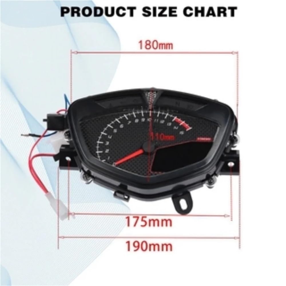 odómetro Velocímetro de motocicleta LCD RPM tacómetro medidor accesorios digitales para Lc135 V1 para Júpiter MX Uma