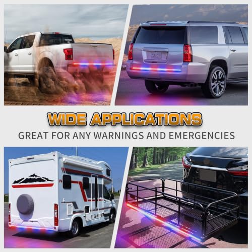 Image of XRIDONSEN 48 inch Tailgate Strobe Light Strip 288 LED Rear Window Light Bar