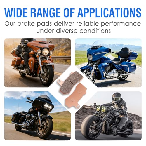 Front and Rear Brake Pads Kit for Harley