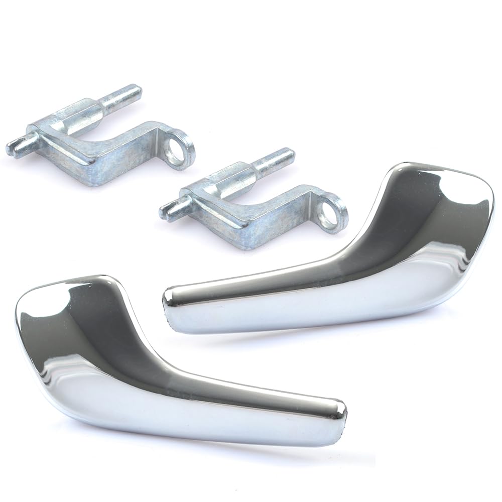 Robust Chrome Interior Door Handle & Connecting Rods Left Passenger + Right Driver Side for Vauxhall Corsa D 13297813 136040 13297179 13297180 136041 13297814 2006-2014
