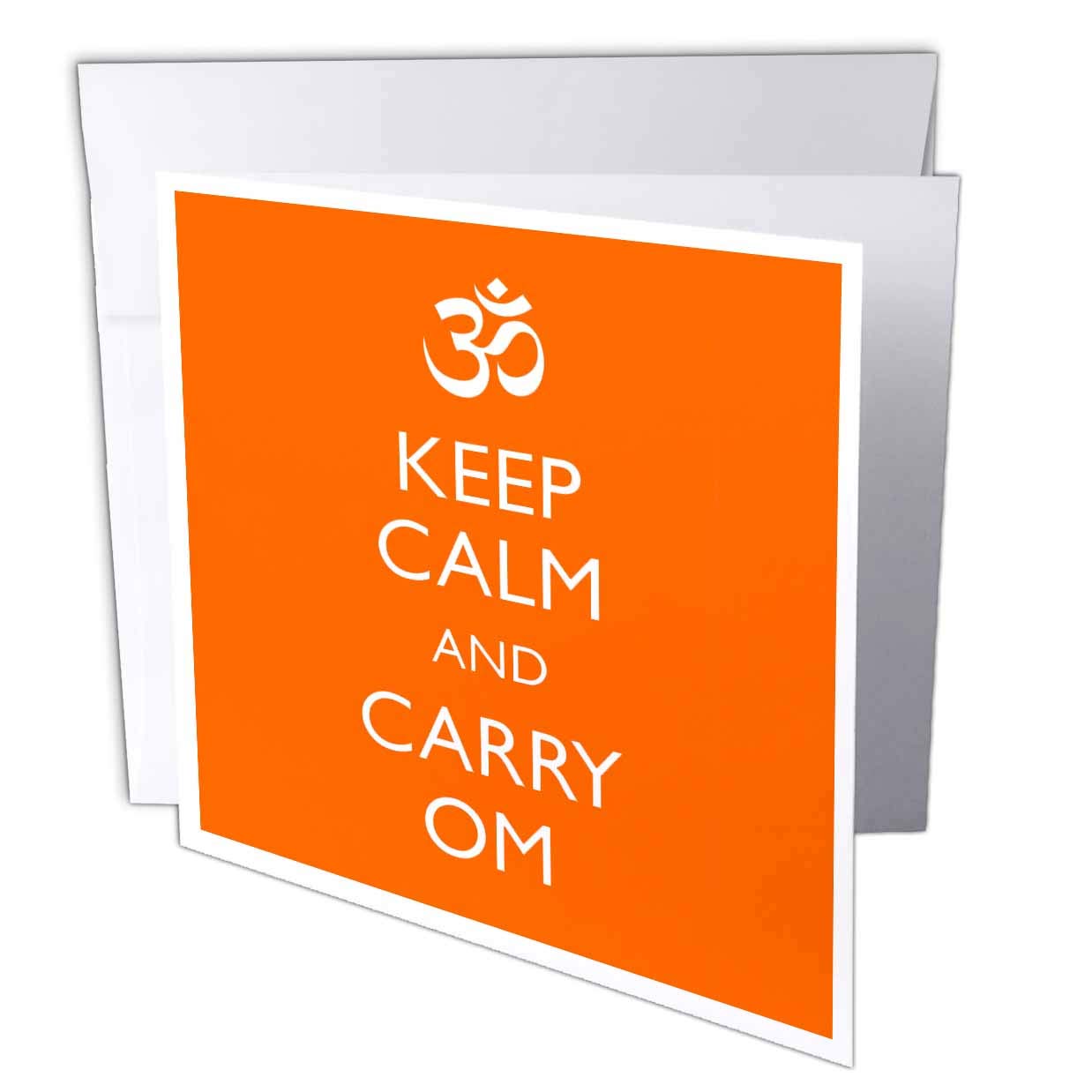 3dRose Keep calm and carry om - Greeting Cards, 6 x 6 inches, set of 6 (gc_159552_1)