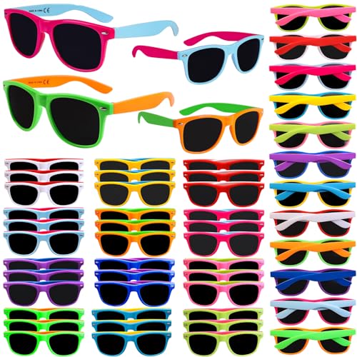 Neon Sunglasses Bulk,36 Pack 12 Colors Sunglasses with UV400