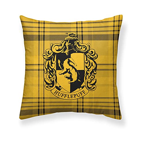 BELUM | Harry Potter kuddfodral, Örngott 100% bomull 50x50cm Modell Hufflepuff Bild A