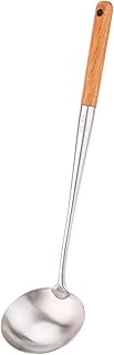 Louche à soupe, louche de 43,2 cm pour wok, spatule de wok en acier inoxydable 304.