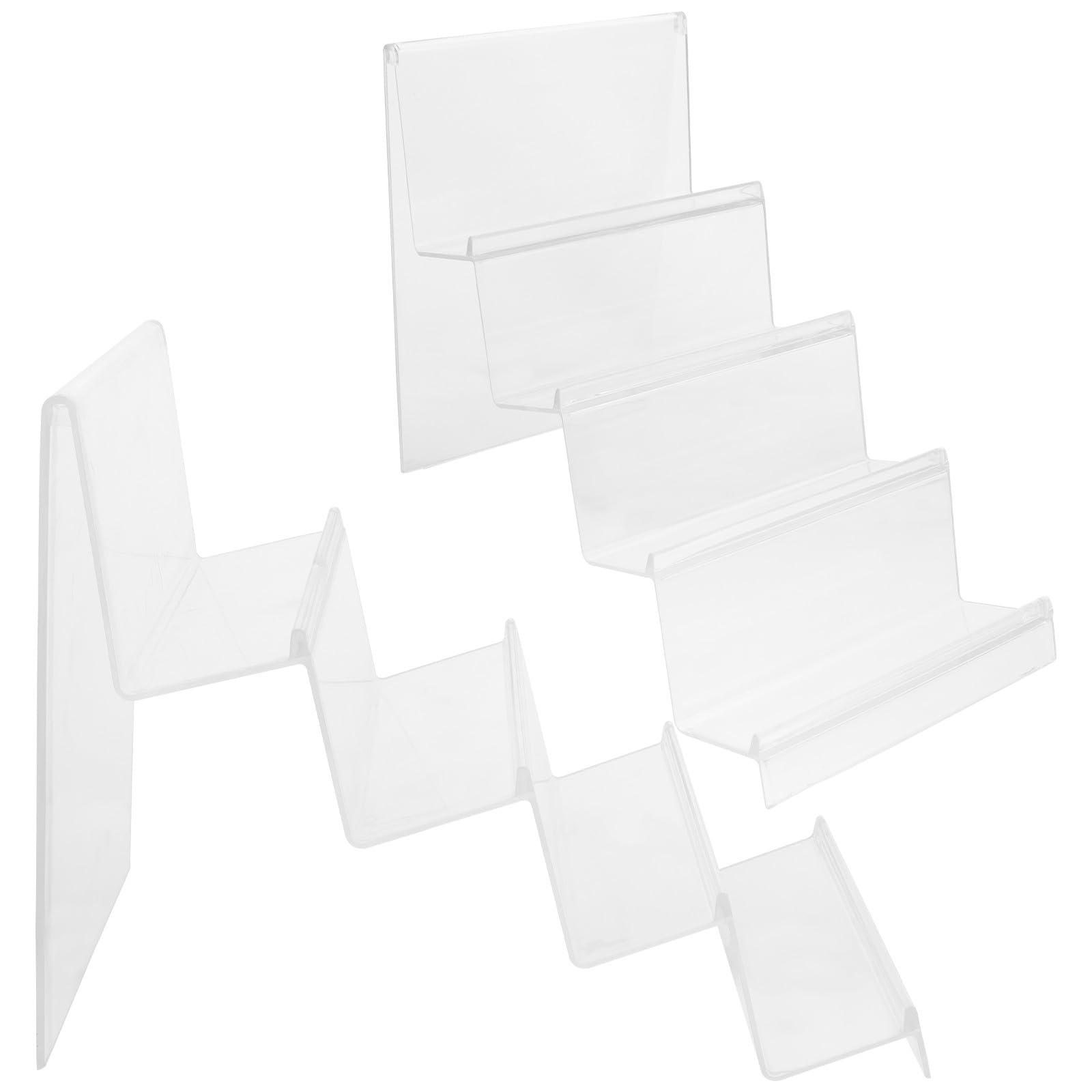 OSALADI 2 Stück Acryl Präsentationsständer für Geldbörsen mit 4 Ebenen und 14cm Breite Stabiler Verkaufsständer für Shops und Einkaufszentren