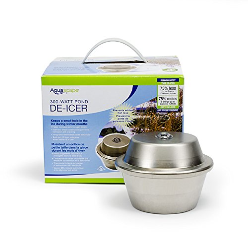 Amazon.com : Aquascape 39000 Pond Heater and De-icer for Pond Water Feature  Gardens, 300 Watt , Silver : Pond De Icers : Patio, Lawn u0026 Garden