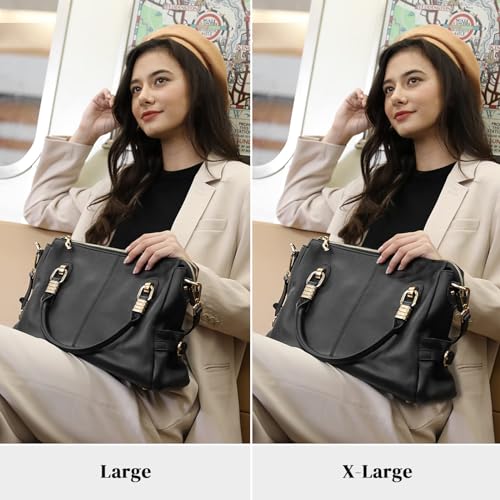 Kattee Soft Women Genuine Leather Purses and Handbags Satchel Tote Shoulder Bag - Image 3