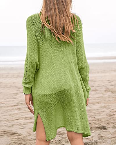 Image of Misassy Womens Open Front Knit Sheer Cardigans Summer Boho Lightweight Long Sleeve Kimono Long Sweater