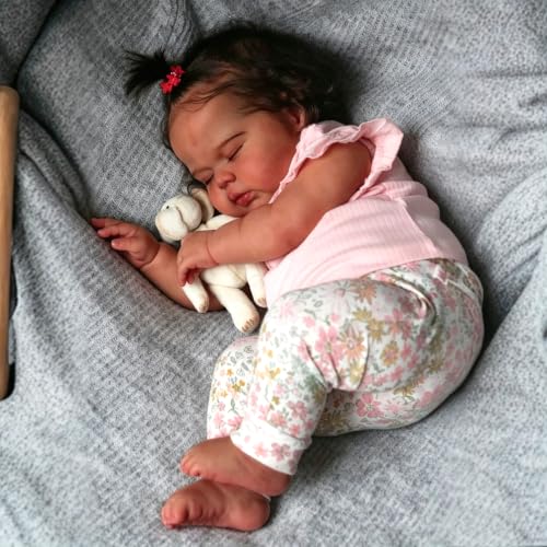 Muñeca Reborn Bebé de Silicona Realista Negra 18 pulg miniatura 6