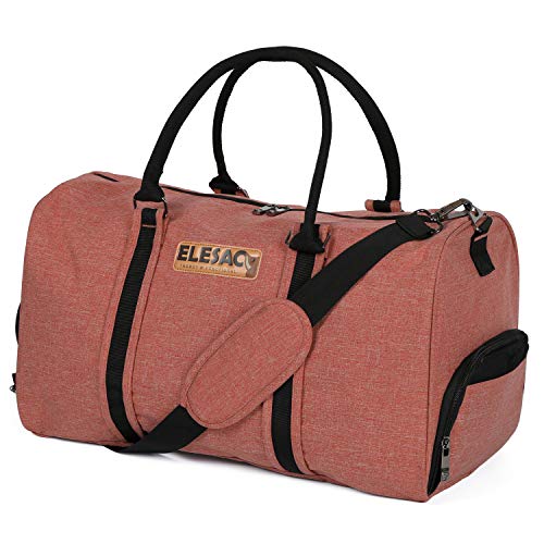 EleSac Canvas Style Duffel Bag for Men and Women with Shoe Compartment –
