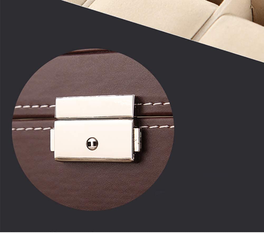 Uhrenbox Schmuckschatulle 2 Schichten Uhrenbox Schmuckschatulle Organizer Große Verspiegelte Uhrenaufbewahrungsbox Männer Frauen Aufbewahrung Uhrenschachtel (Color : C)