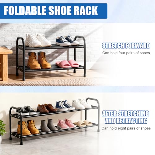 Étagère à chaussures étroite extensible pour optimiser votre entrée