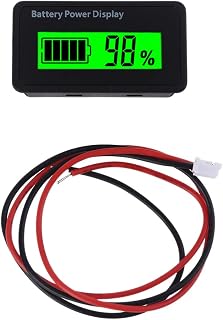 BaoFufc Monitor de capacidad de batería LCD universal de 12 V, 24 V, 48 V, monitor de capacidad de batería, color verde