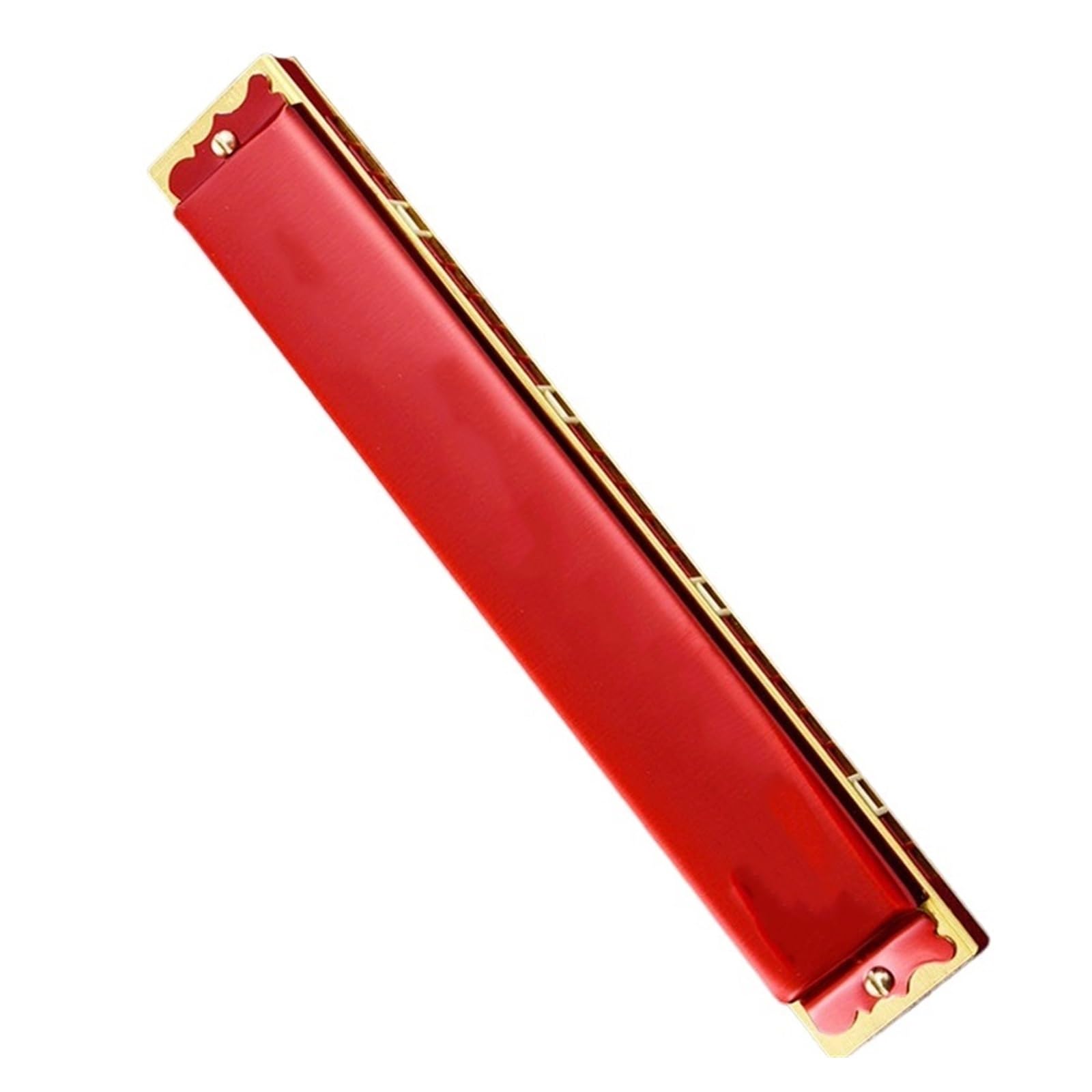 Mundharmonika 24 Loch Doppelloch Einzelnote C Dur Silber Rot BK Blau Instrument Standard-Mundharmonika(Blue C)