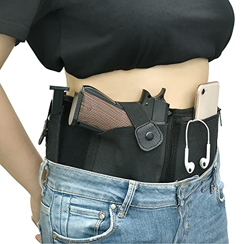 PAKITE Belly Band Holsters for Concealed Carry - Gun Holster for Men & Women Can Fast and Silent Draw Pistol,Upgraded Gun Belt Fit with Glock 19-43,Sig Sauer,S&W,Shield,etc