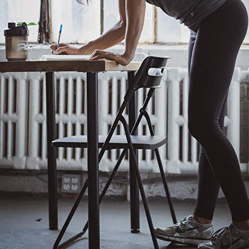 28-inch Adjustable Metal Table Legs, Suitable for Office Desks, Dining Tables & Chairs, Furniture, or 4-Piece Sets (28in, Black)
