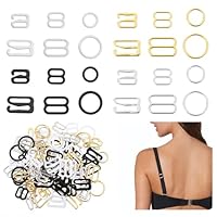 JJUNW 120 Stück Verstellbare BH Träger Clips, BH-Ringe Schnallen, Damen BH-Träger Halter Dessous Verstellbare Ringe für Badeanzüge BH Slip-Kleider Bikini-Verschluss