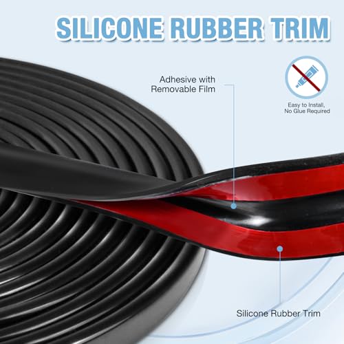 Kantenschutz Selbstklebend U-Profil Gummi, 3m flexibler Gummikantenschutz, U-Form Gummidichtung für Blech, Autotüren, Fenster, Tischkanten, Kantenschutzprofil Schwarz (1.6mmX3m)