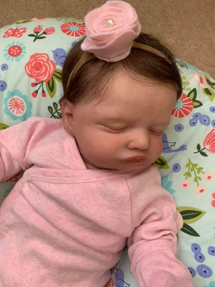Miniatura 4 de Pinky Reborn Muñecas de bebé de 20 pulgadas realista con peso de silicona para recién nacidos, juguete para regalos de Navidad