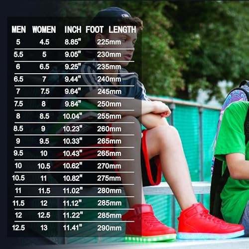 Image of IGxx LED Light Up Shoes for Men USB Recharging High Top LED Sneakers Women Kids