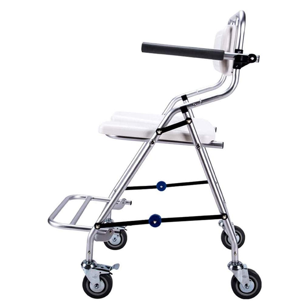 Sedia A Rotelle Da Bagno Con Braccioli E Ruote - Sedia Da Doccia Portatile, Ideale Per Disabili, Anziani, Feriti O Disabili - Sedia Comoda Per Il Bagno, Sgabello Pieghevole Per Una Maggiore Mobilità
