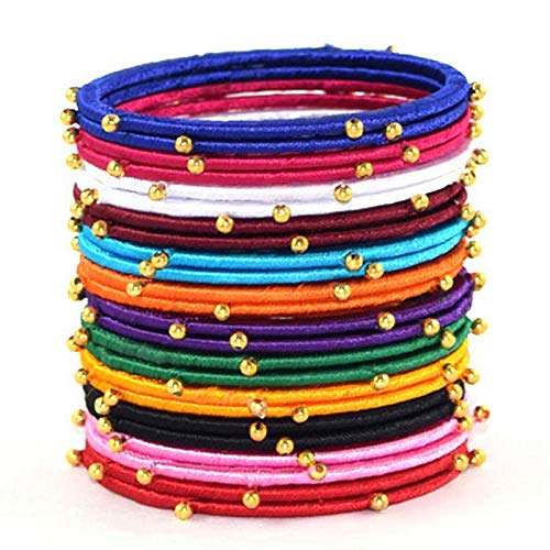 GOELX Festive Offer: Multicolor Silk Thread Handmade Bangles for Women with Gold Embellishments 24 Bangles Set - 2.8 (B08WLXWZ2Y) Amazon Price History, Amazon Price Tracker