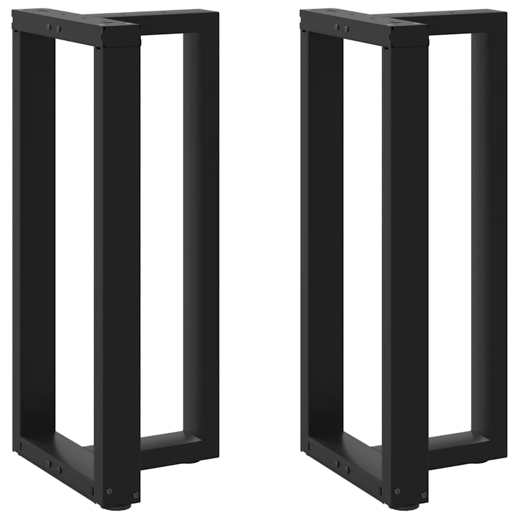 vidaXL Patas para Mesa de Bar en Forma de T (2 Unidades), Color Negro, 50 x 35 x (90-91) cm, Acero