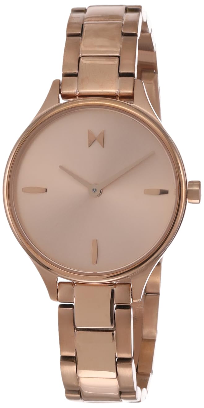 Buy MVMT Reina Qtz Basic Slim Rose Gold Sunray Round Dial Women's