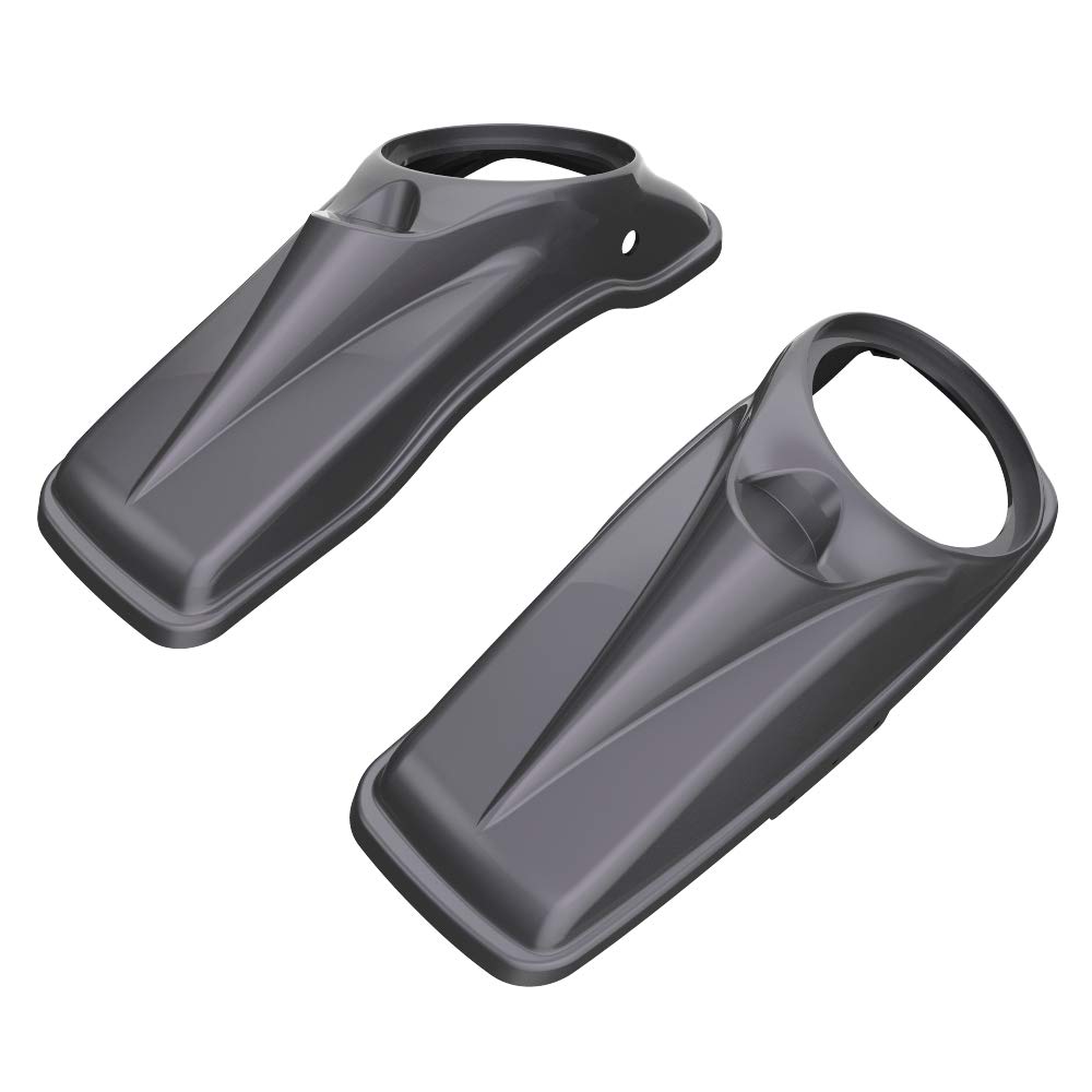 Moto Onfire 8'' Saddlebag Speaker Lids Covers Fit for Harley Touring Road Glide Street Glide Special Road King 2014-2023 (Smoke Gray)
