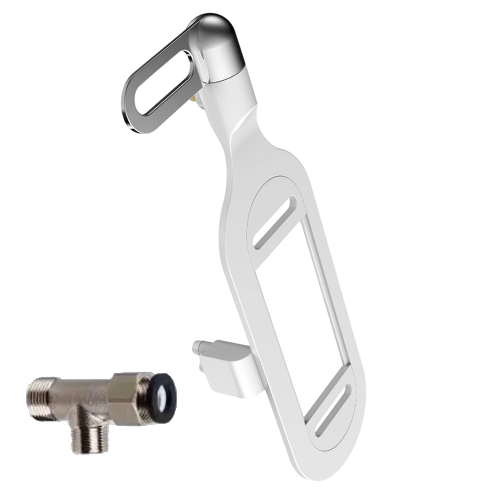 HDOYTXXM Bidet Attachment for Toilet, Bidet with Double Selves Cleaning Nozzles, Adjustable Sprayer Pressure Seat Attachment for Elderly