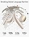 PocBuds AI Open Ear Earbuds, 60Hrs Playtime Bluetooth Headphones, 0.2 Oz Ultralight Open Ear Headphones, With Earhooks HD Mic IPX7 Waterproof, AI Translation Earbuds Real Time for Travel Running Beige