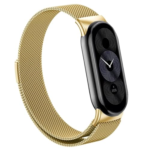 Bracelet milanais pour Xiaomi Mi Band 8 et 9 en acier inoxydable