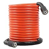 TikLog Pressure Washer Hose 25FT 1/4”, 4000 PSI Kink Resistant High Pressure Hose M22 14mm Thread, Flexible Extension Replacement Hose with Hose Organizer for Power Washing