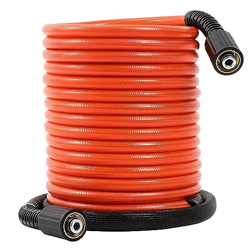 TikLog Pressure Washer Hose 25FT 1/4”, 4000 PSI Kink Resistant High Pressure Hose M22 14mm Thread, Flexible Extension Replacement Hose with Hose Organizer for Power Washing