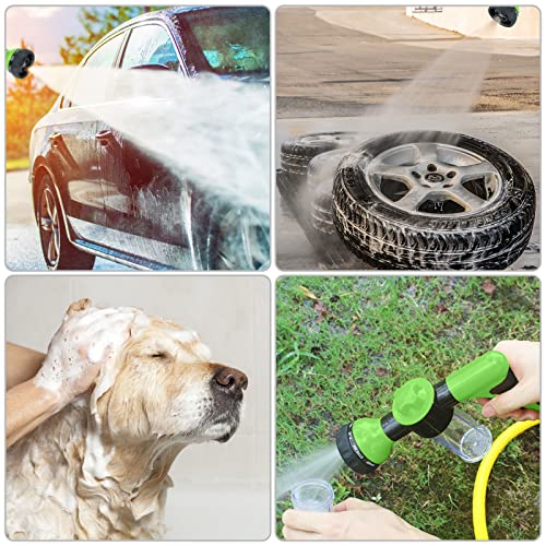 Garden Hose Spray Gun, Adjustable Foam Spray Gun with Soap Dispenser, 8 Patterns High-Pressure Sprayer with Reservoir for Lawn/Garden Watering Car Washing Pet Bathing Fertiliser - Image 6