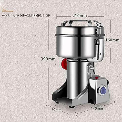 2500G Kommerzielle Elektrische Edelstahl Zucker Getreidemühle Kräuterkorn Gewürzmühle Swing Typ Edelstahl Kräuter… – Bild 3
