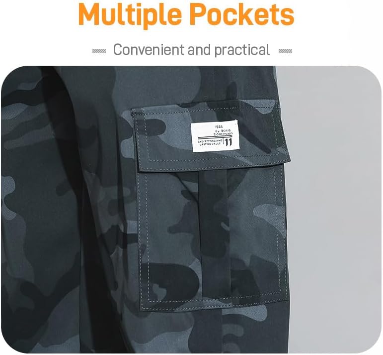 Men's Camo Jogger Pants Military Army Combat Cargo Pants Leg-Bound Tapered Casual Camouflage Tactical Pants - Image 4