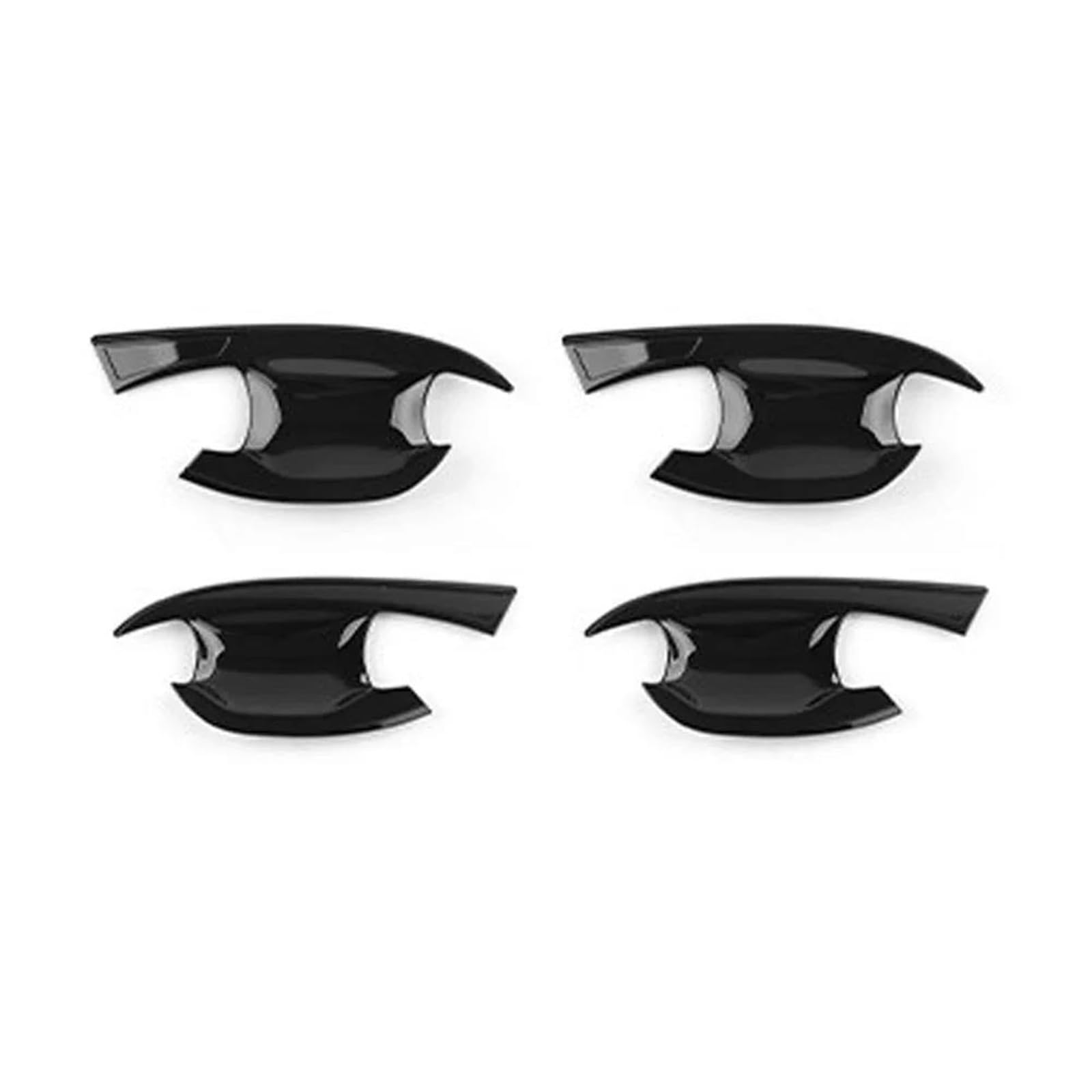 JTWMTY Carbon Fiber Style Black Car Exterior Outer Door Bowl Cover Trim for Kia for Sportage NQ5 Decoration Accessories(Black)
