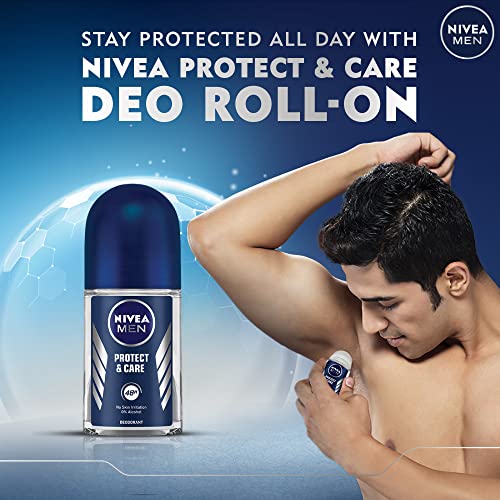 Image of Nivea Body Lotion For Dry Skin, Shea Smooth, With Shea Butter, For Men & Women, 200 ml & Nivea Protect & Care Deodorant Roll On For Men, 50ml
