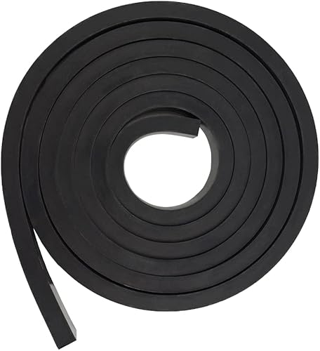 Miniatura 5 de DEVNOL Tira de goma de 1/2 (.500 pulgadas) de grosor x 1 pulgada de ancho x 10 pies de largo, grado 65A para junta, protección de superficie, sellado