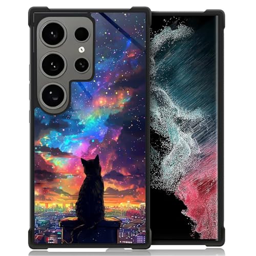 Coque Samsung S24 Ultra motif chat coloré rigide idée cadeau originale fille et garçon