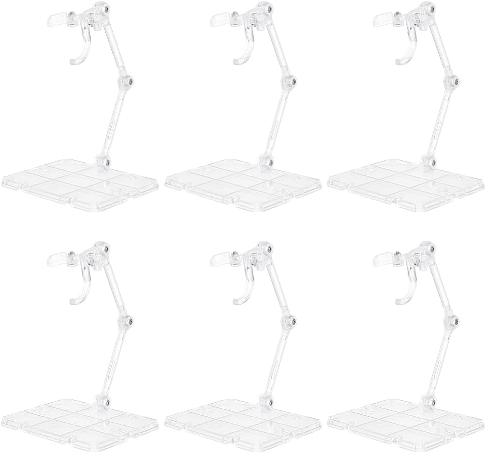 ANATTASOUL Action Figure Stand Clear 6 Pcs